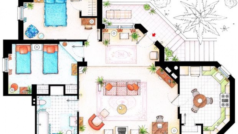 Floor Plans For Your Favorite Sitcom Homes Public Radio