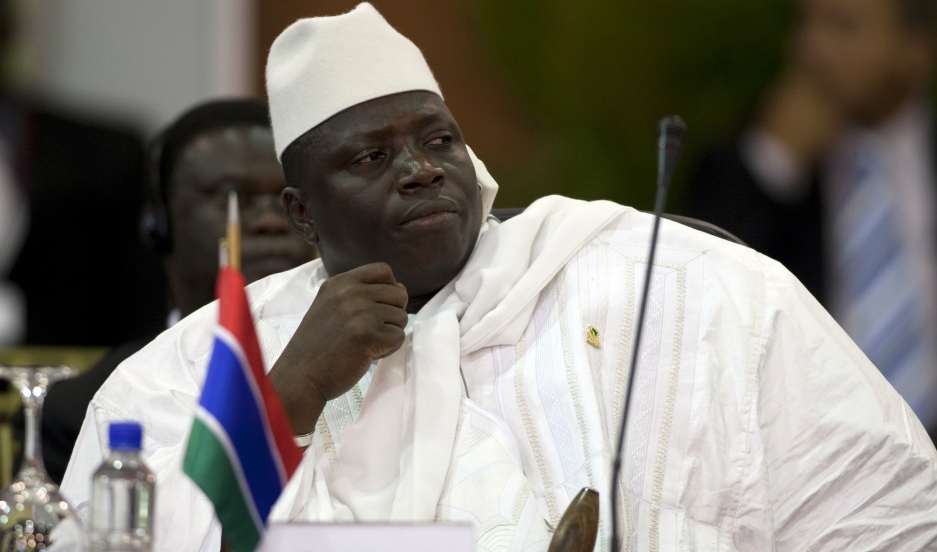 Gambia's president, Al Hadji Yahya Jammeh, attends the plenary session of the Africa-South America Summit in 2009.