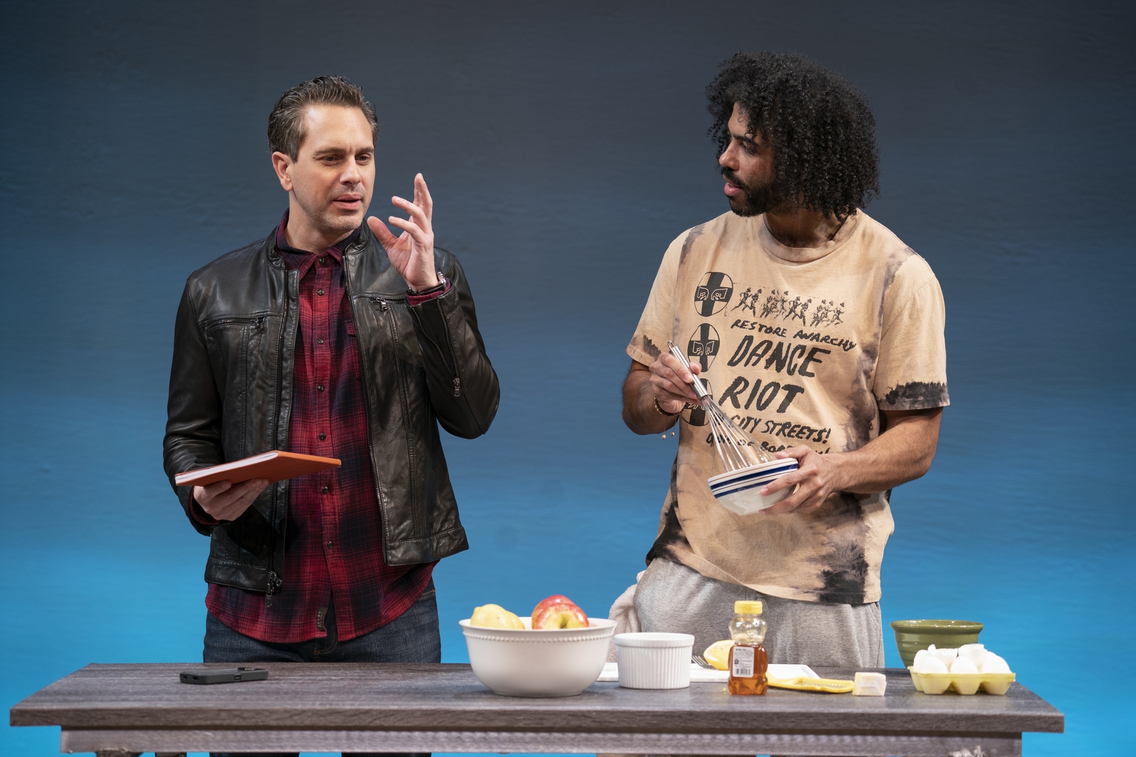 Thomas Sadoski and Daveed Diggs in “White Noise.” Thomas Sadoski and Daveed Diggs in “White Noise.”