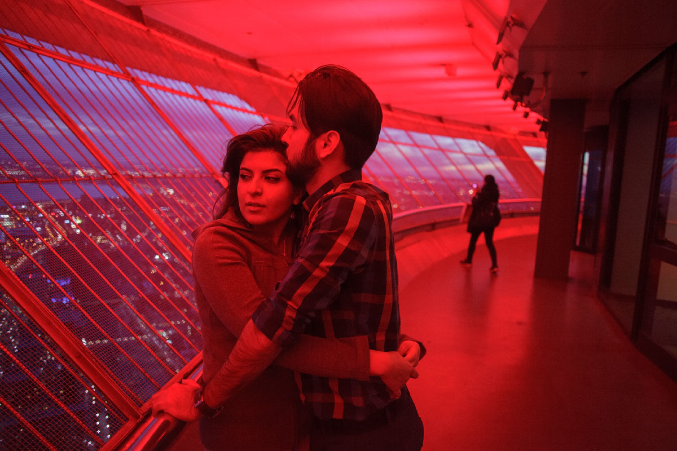 Niloofar Shirazi and Erfan Ebrahimi, Iranian young couple at CN Tower, Toronto. Niloofar Shirazi and Erfan Ebrahimi, Iranian young couple at CN Tower, Toronto.