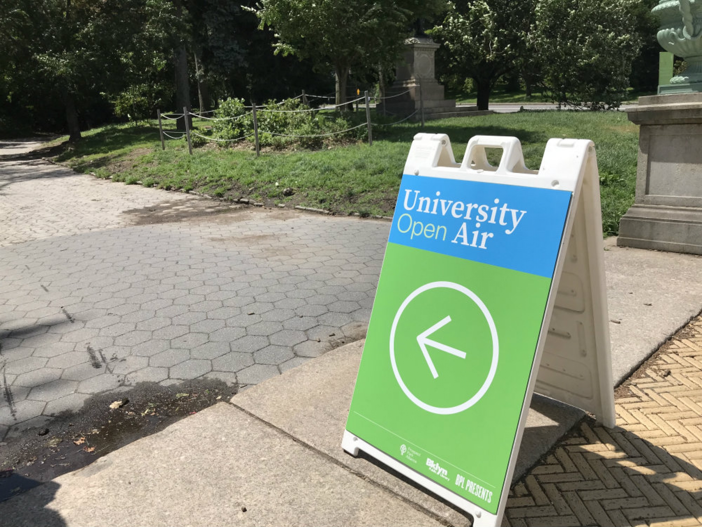 A sign that says "Open Air University"