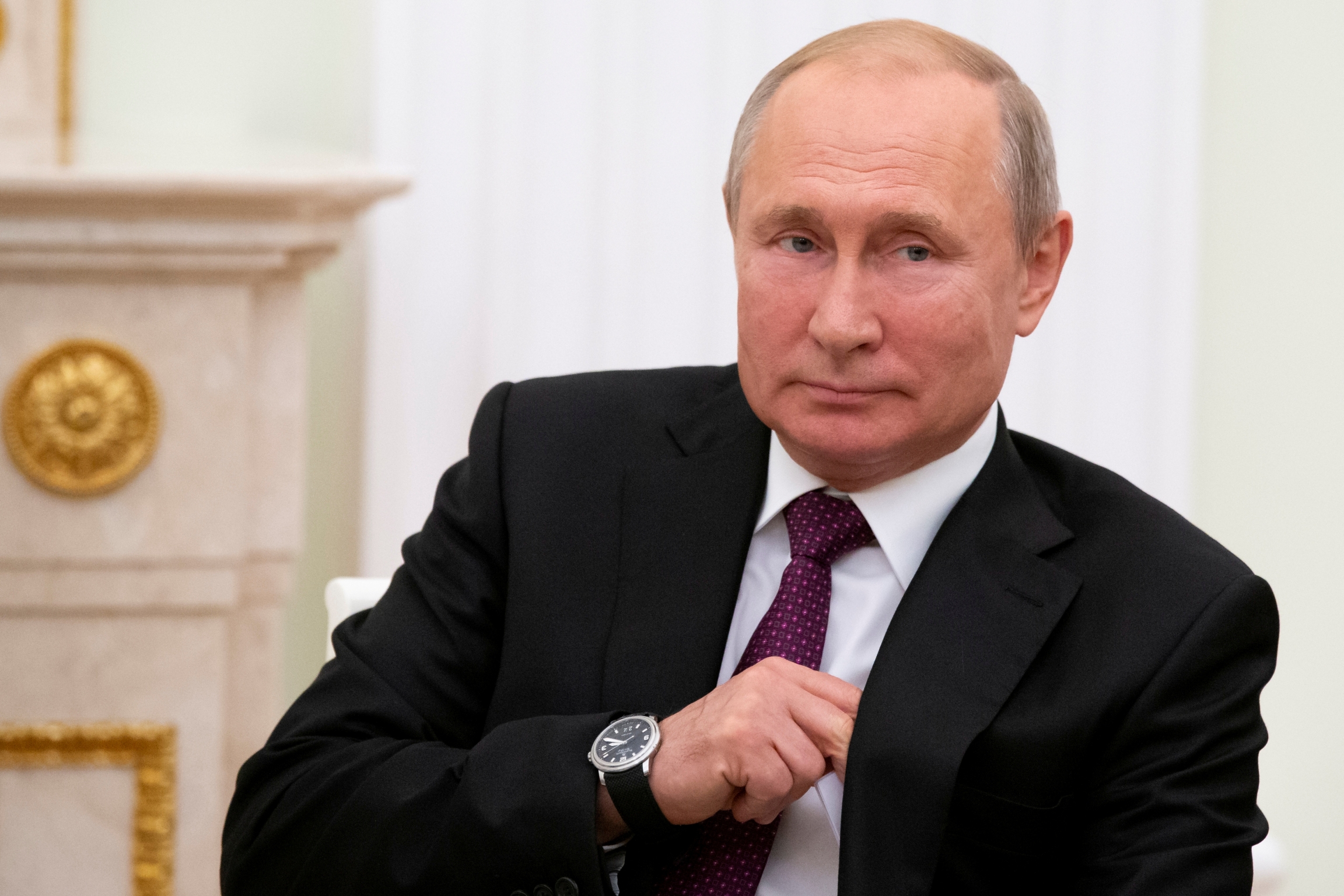 Gabyshev views Russian President Vladimir Putin as a threat to Russia. A photo of Russian President Vladimir Putin