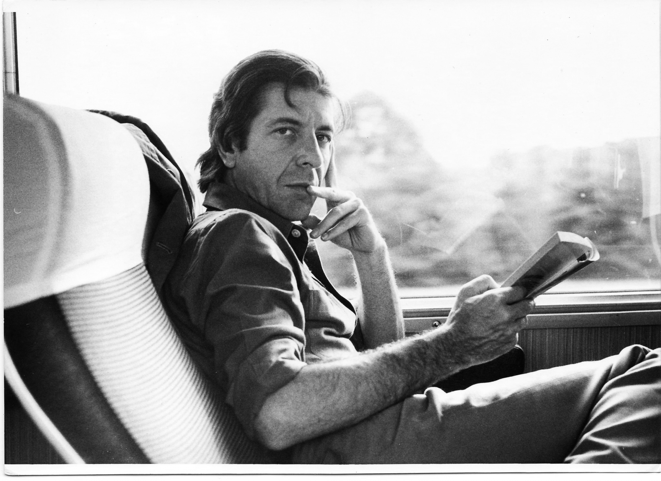 The photo of Leonard Cohen that greets you at the entrance to exhibit at the Jewish Museum. The photo of Leonard Cohen that greets you at the entrance to exhibit at the Jewish Museum.