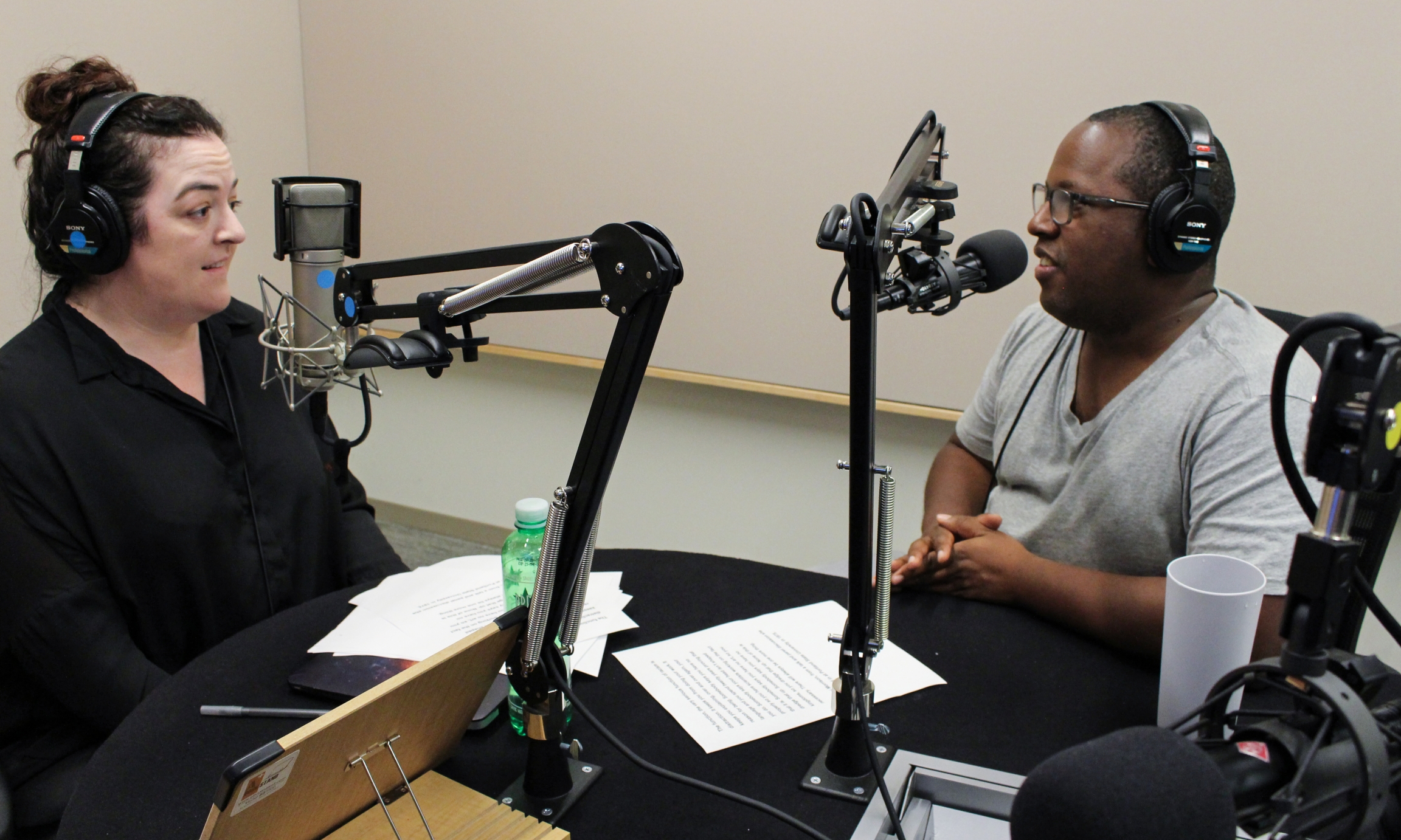 Maeve Higgins and Michael B. Jackson in conversation. Maeve Higgins and Michael B. Jackson in conversation.