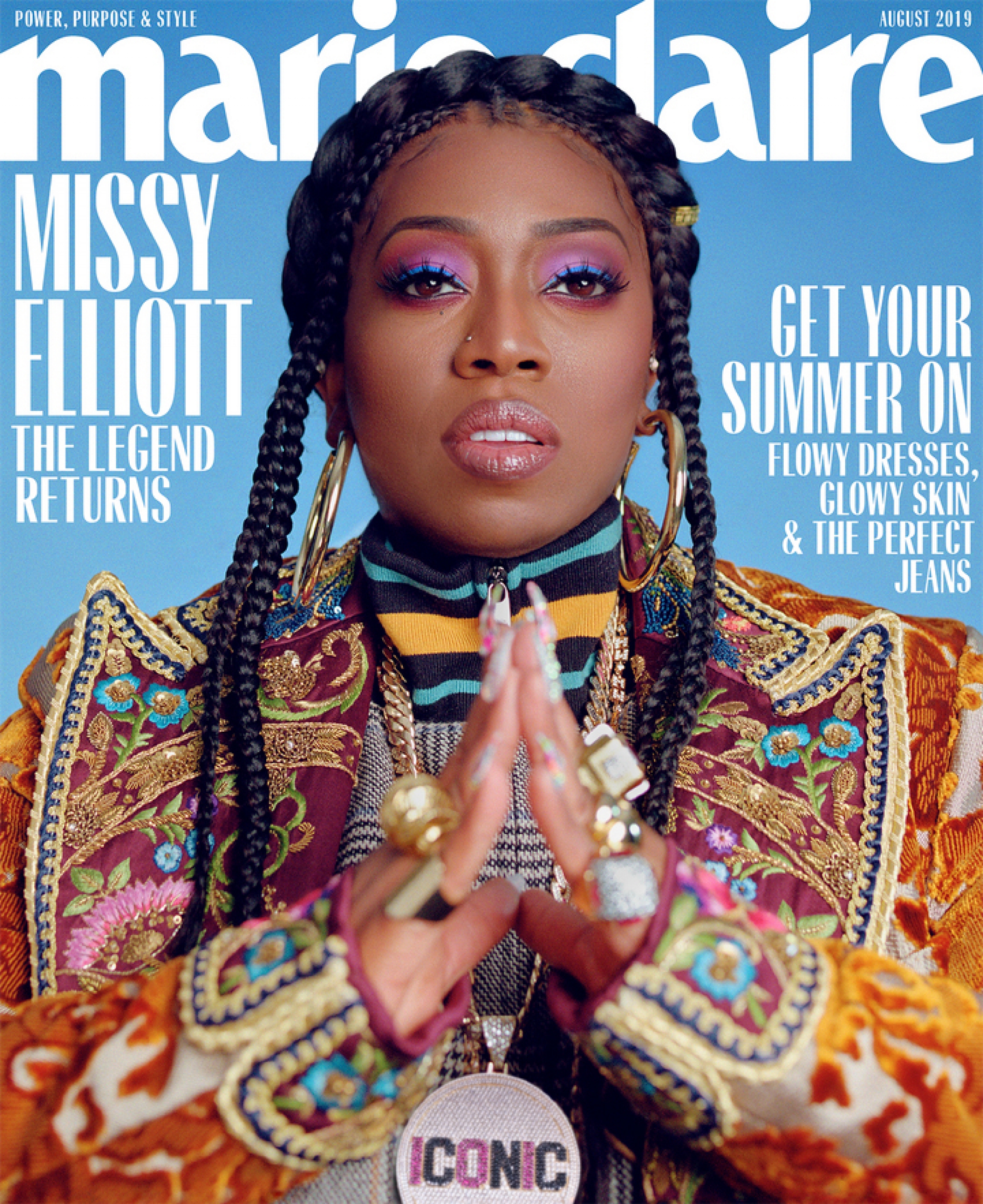 The August 2019 cover of Marie Claire. The August 2019 cover of Marie Claire.