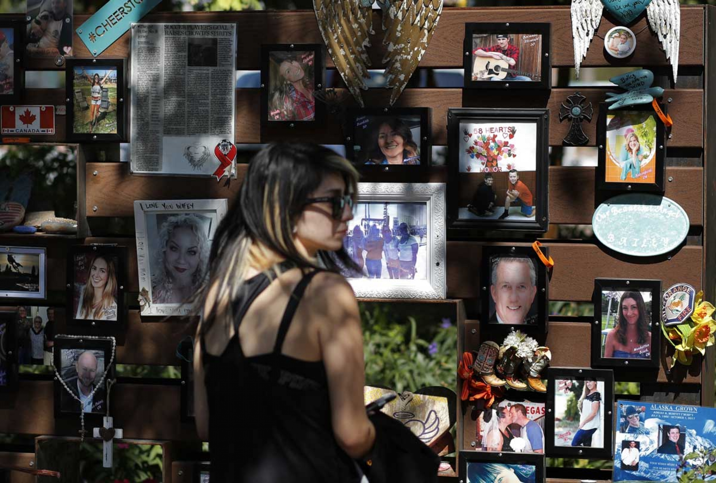 A memorial garden honors victims of the 2017 mass shooting at a Las Vegas country music festival. A memorial garden honors victims of the 2017 mass shooting at a Las Vegas country music festival.