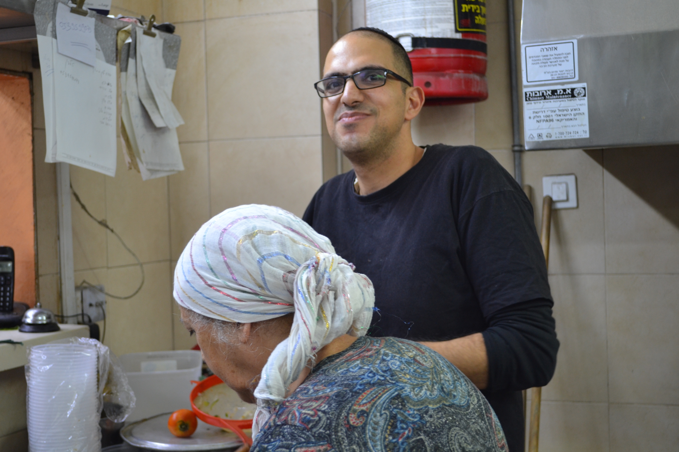 Avi Hanasav with his mother Moluk Hanasav at Shamshiri, the Persian restaurant they own together in Tel Aviv, Israel. Avi Hanasav with his mother Moluk Hanasav at Shamshiri, the Persian restaurant they own together in Tel Aviv, Israel.