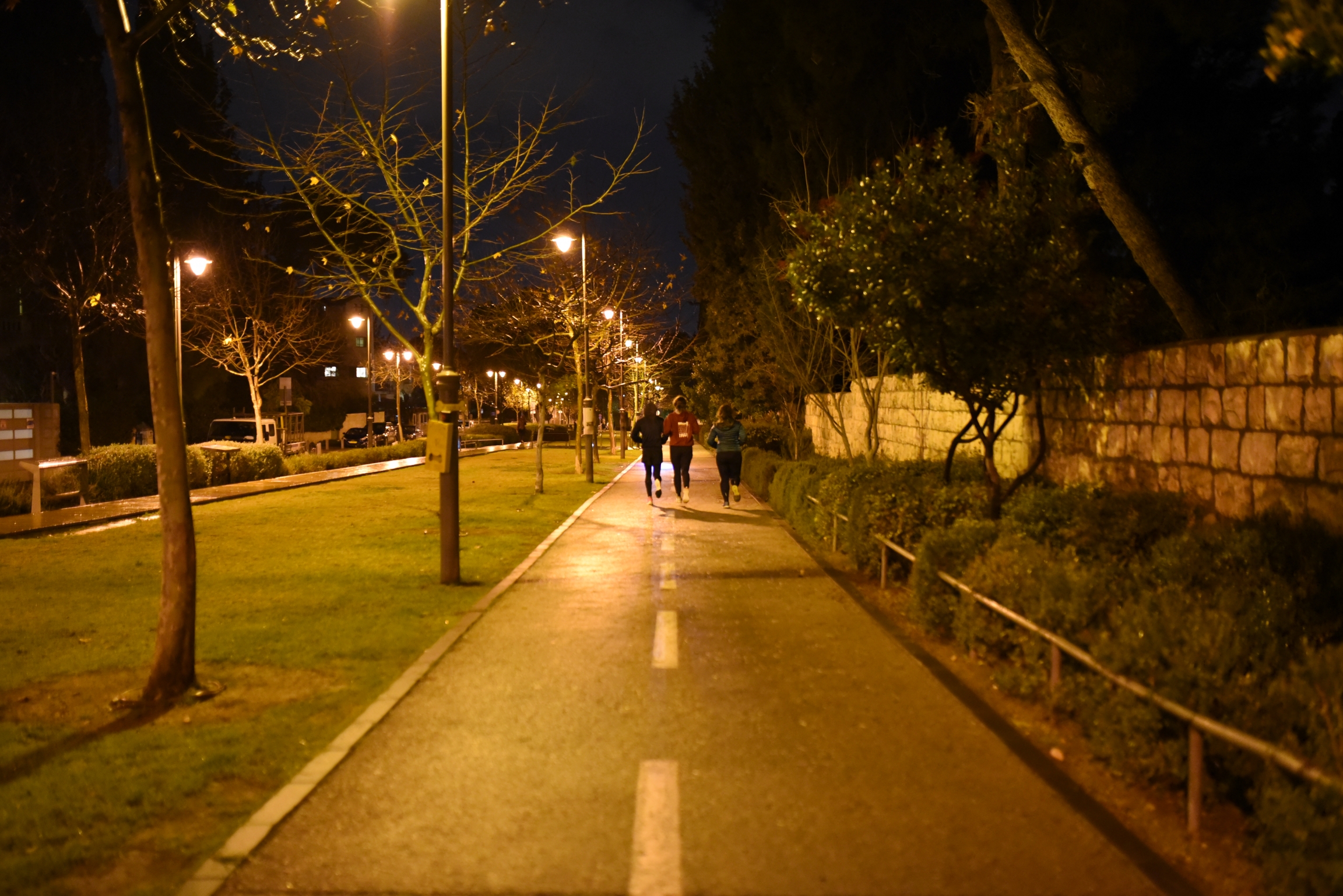 Right to Movement members run along the decommissioned railway line. Right to Movement members run along the decommissioned railway line.