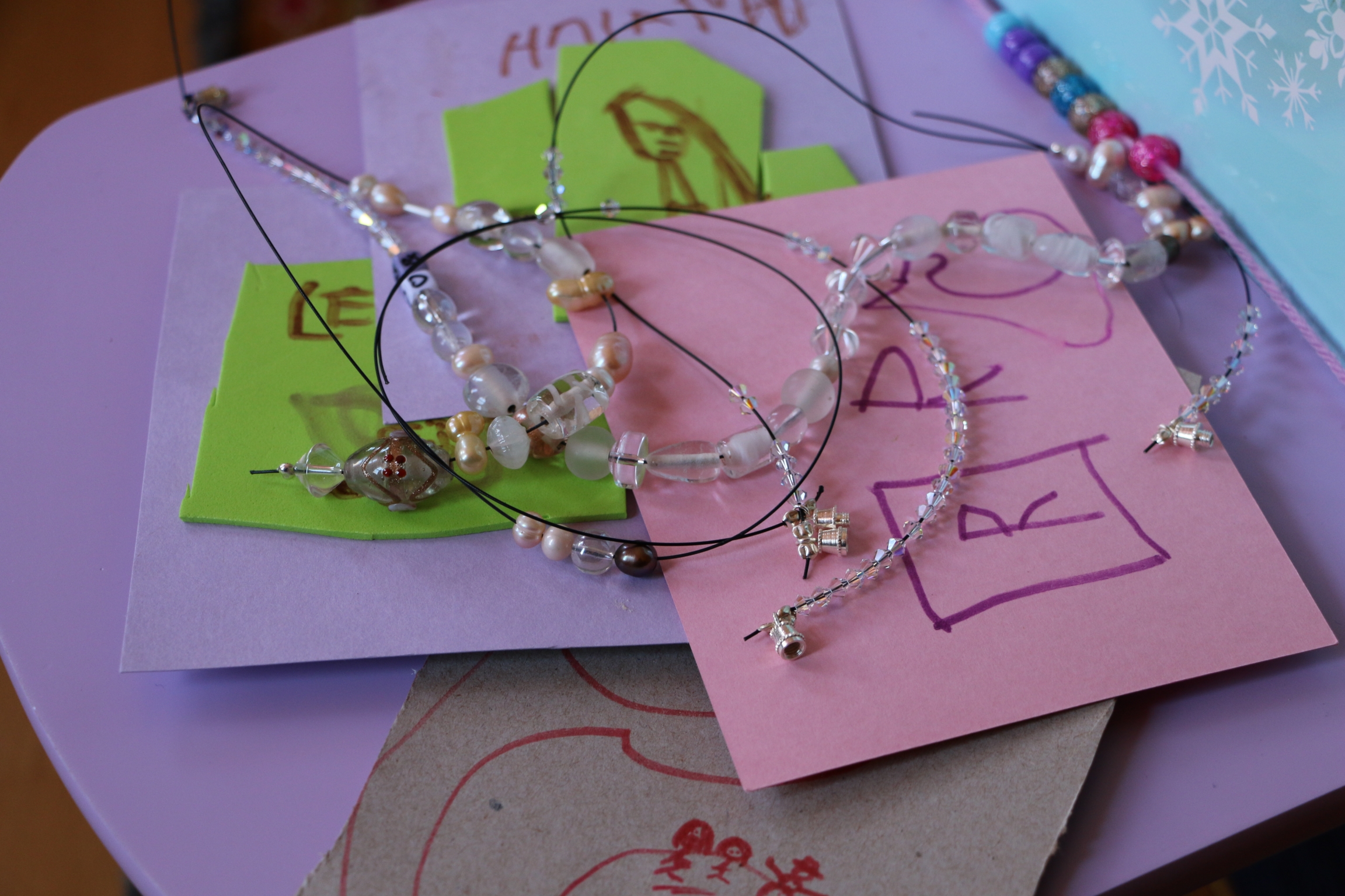An assortment of 3-year-old Leila's creations. An assortment of 3-year-old Leila's creations.