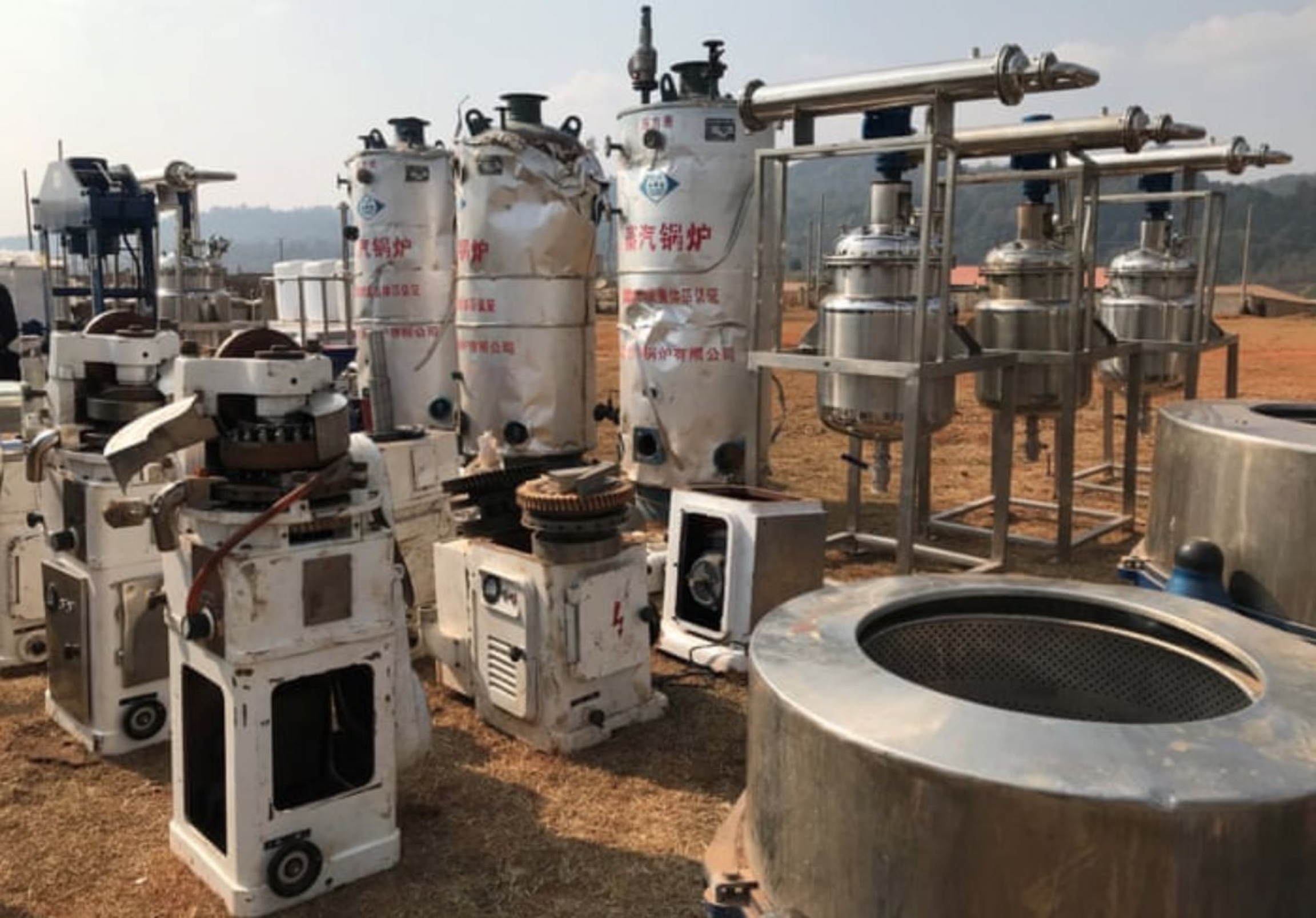 The contents of a meth-producing superlab in Myanmar.
