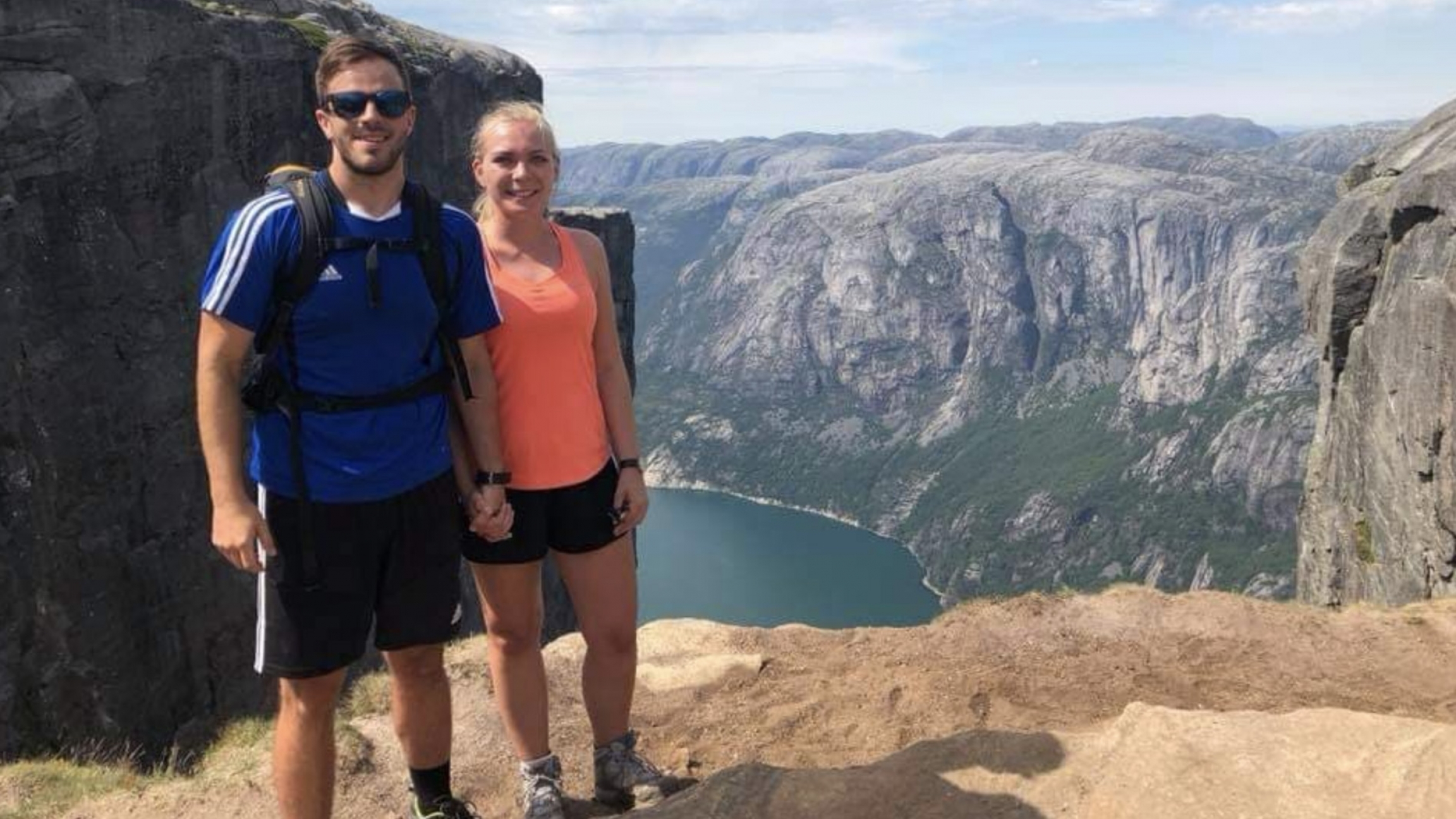 Luke DeBoer, left, and fiancée Ida Marie Rygg on a trip to Kjerag mountain in Norway. Closed borders during the coronavirus pandemic separated them for months. Luke DeBoer, left, and fiancée Ida Marie Rygg on a trip to Kjerag mountain in Norway. Closed borders during the coronavirus pandemic separated them for months.