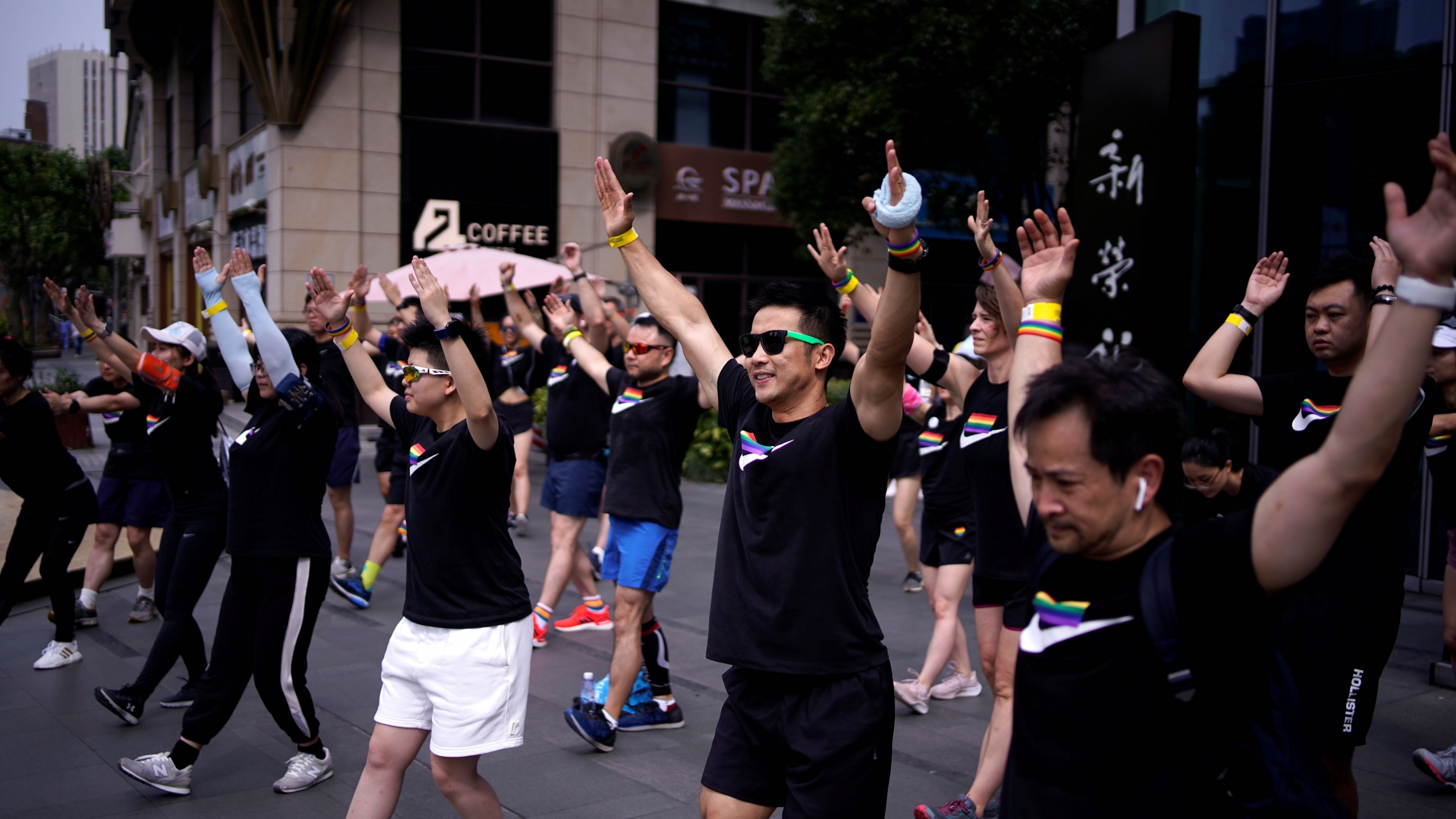 Participants take part in a Pride Run during the Shanghai Pride festival, in Shanghai, following the coronavirus disease (COVID-19) outbreak, China, June 14, 2020. Participants take part in a Pride Run during the Shanghai Pride festival, in Shanghai, following the coronavirus disease (COVID-19) outbreak, China, June 14, 2020.