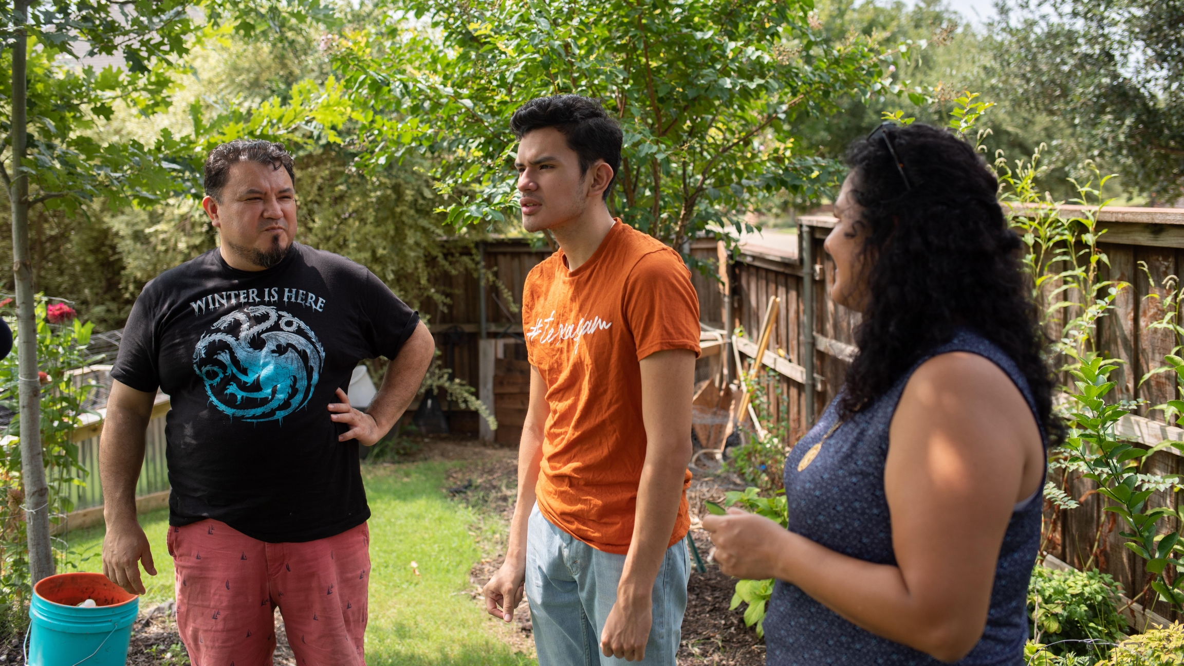 Izcan Ordaz, center, has been spending more time with his parents Simon Ordaz, left, and Xochitl Ortiz during the pandemic. Izcan Ordaz, center, has been spending more time with his parents Simon Ordaz, left, and Xochitl Ortiz during the pandemic.