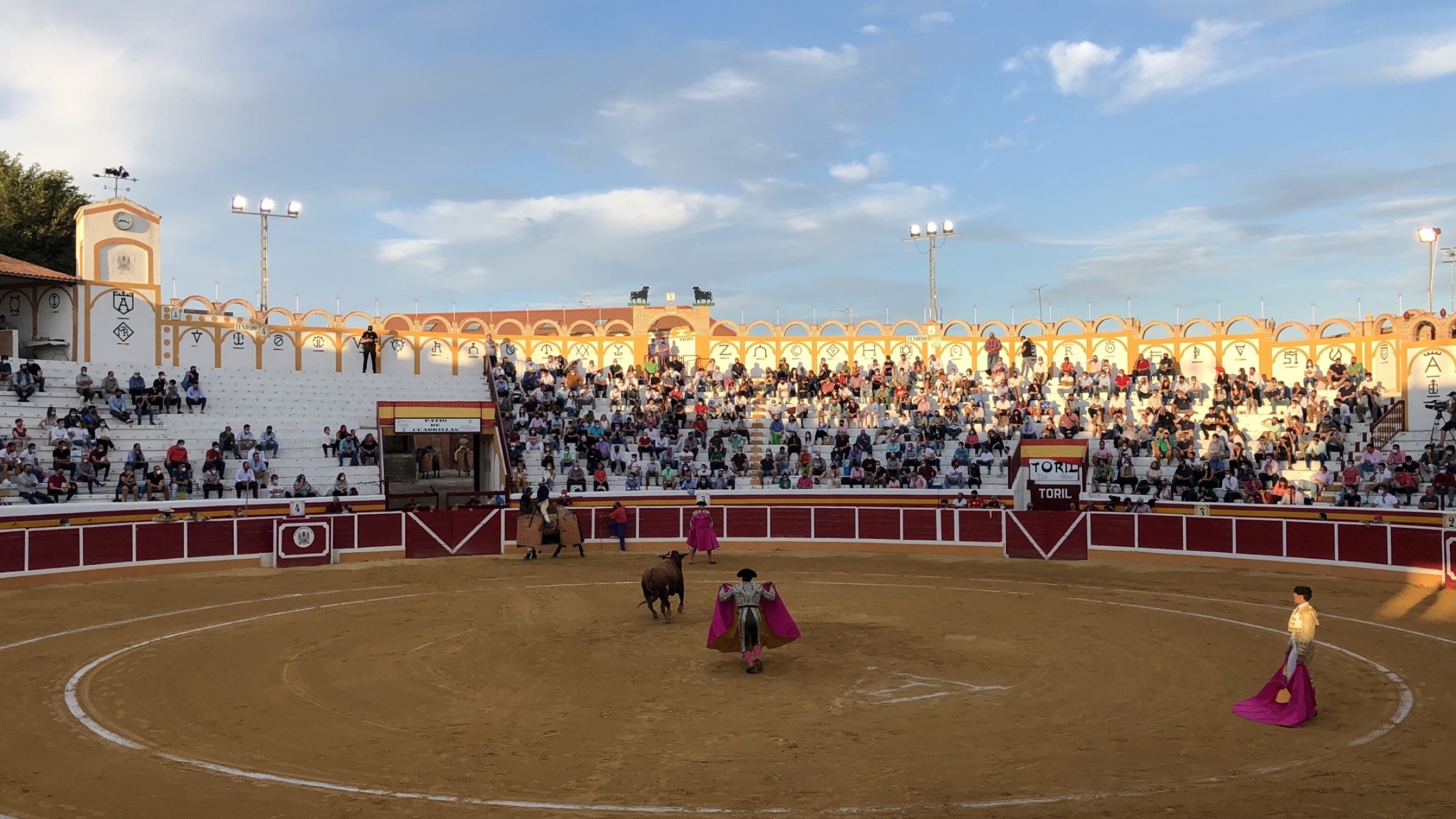 The first stage of the bullfight, on Sept. 1, in Añover de Tajo, Spain. The first stage of the bullfight.