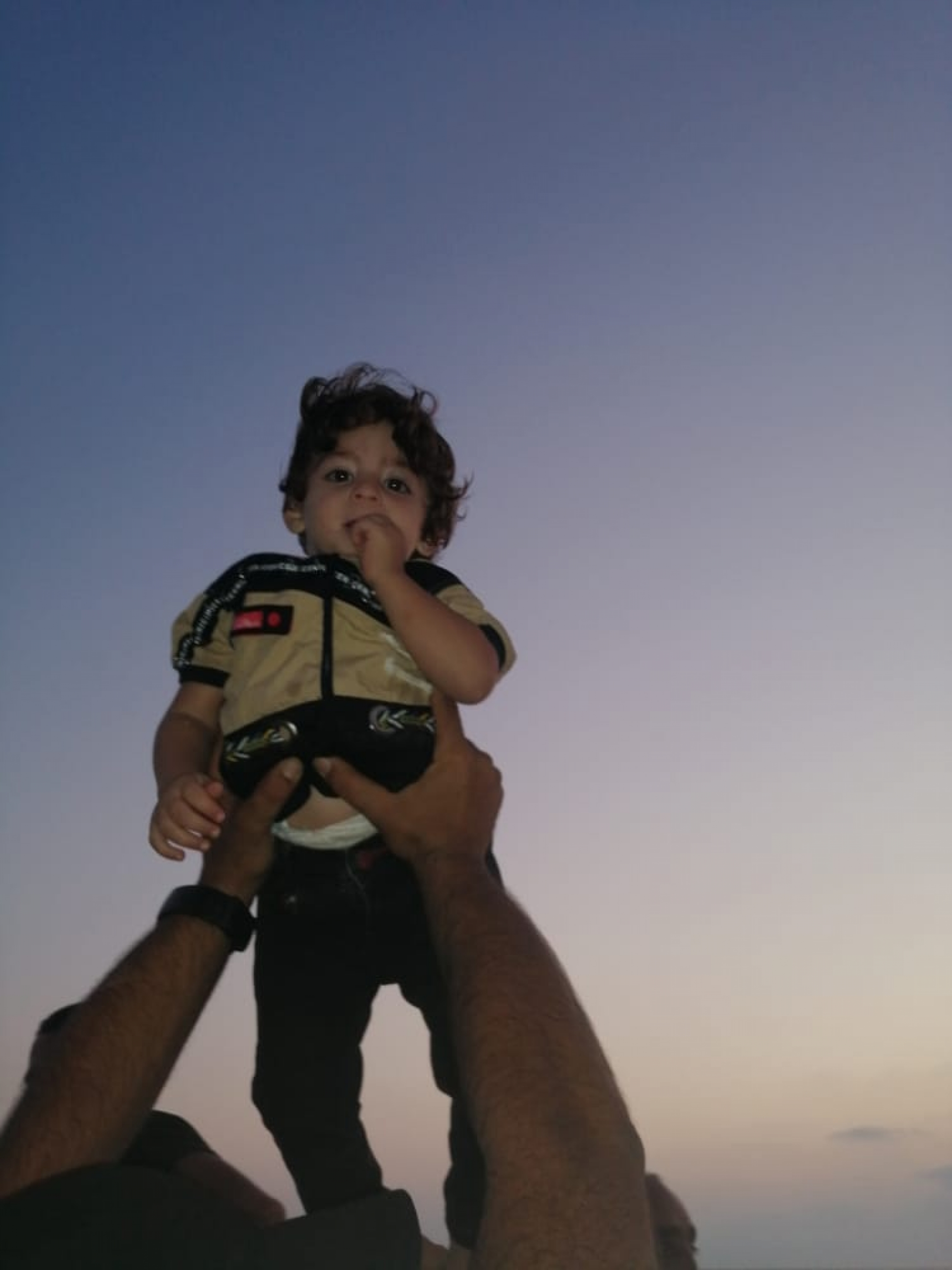 Nazeer Mohammed and Zeinab Kaak’s 1 1/2-year-old son is pictured on the boat to Cyprus.