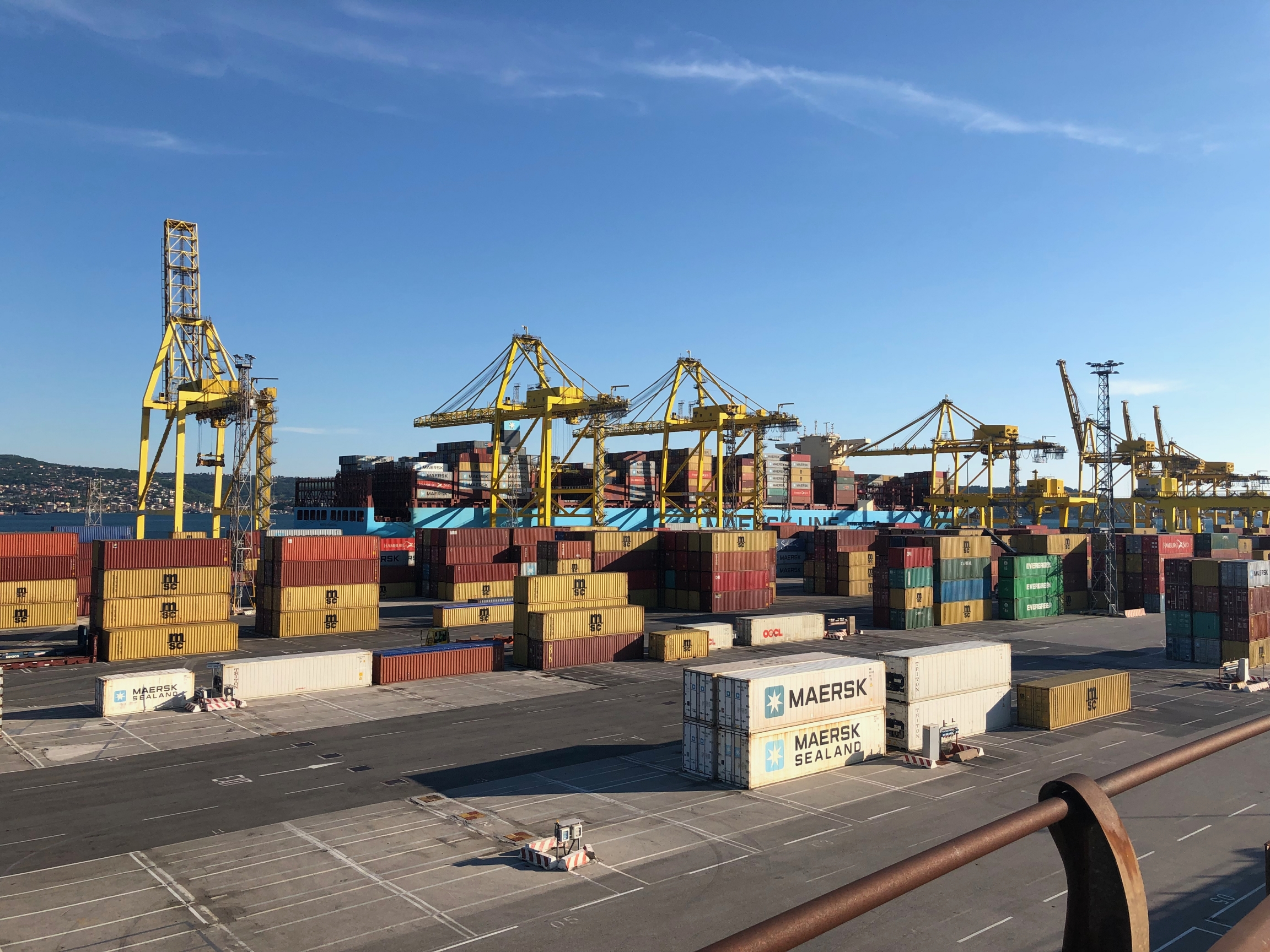 The container port in Trieste, Italy. The container port in Trieste, Italy.
