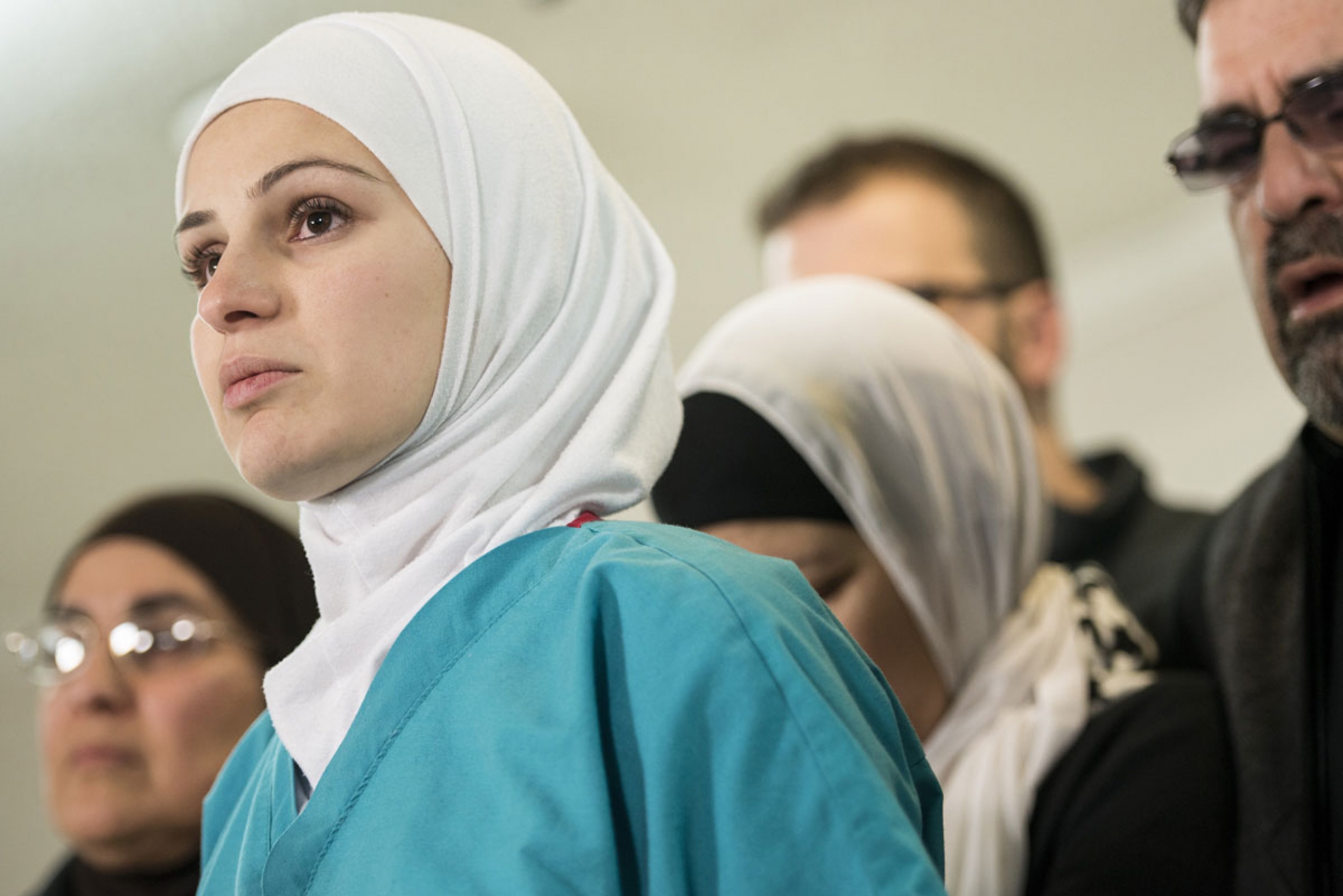 Surrounded by loved ones, Dr. Suzanne Barakat speaks about her slain brother, Deah Barakat, during a press conference in February 2015 in Raleigh, N.C. Deah Barakat, his wife and her sister were killed by a neighbor. The Barakat family called it an Islamo Surrounded by loved ones, Dr. Suzanne Barakat speaks about her slain brother, Deah Barakat, during a press conference in February 2015 in Raleigh, N.C. Deah Barakat, his wife and her sister were killed by a neighbor. The Barakat family called it an Islamo