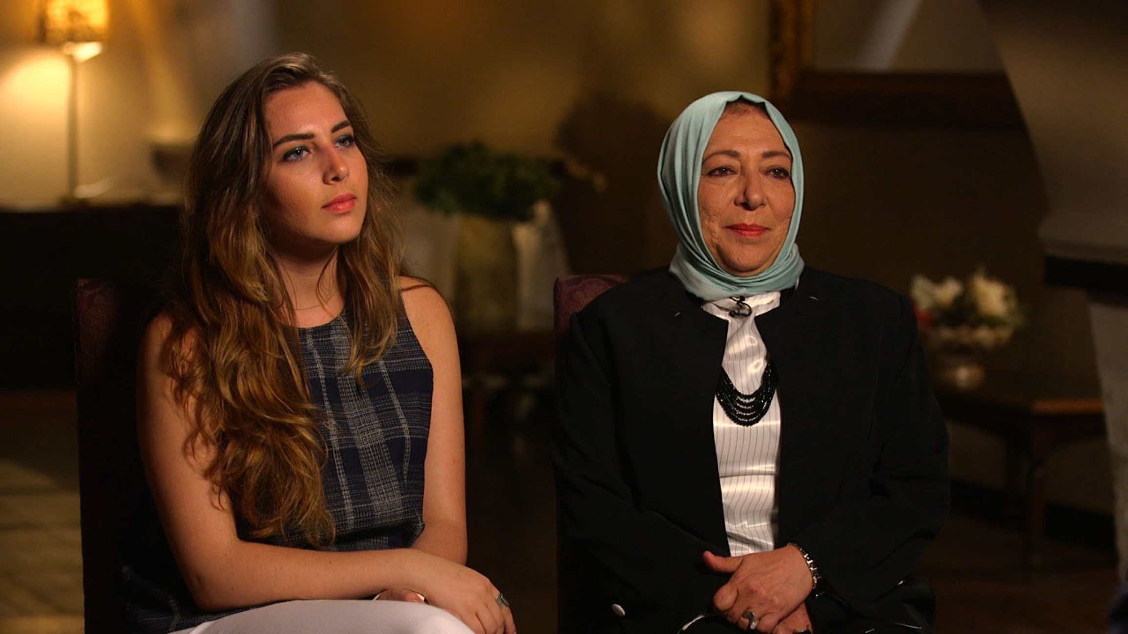 Journalist Halla Barakat (left) and her mother, Orouba Barakat, speak with ABC News in August 2016. Journalist Halla Barakat (left) and her mother, Orouba Barakat, speak with ABC News in August 2016.