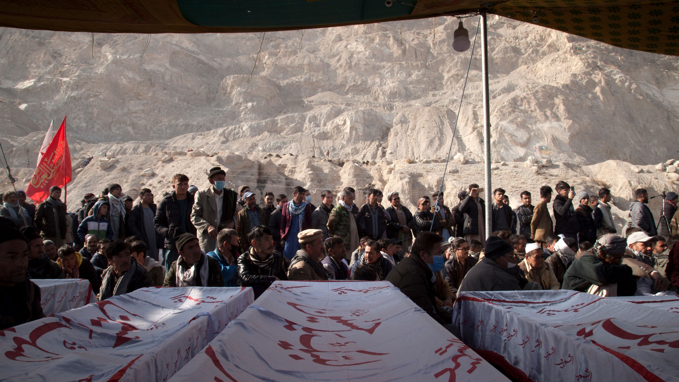 Mourners demanded that Pakistan's Prime Minister Imran Khan visit them in person in the aftermath of the brutal attack. Mourners demanded that Pakistan's Prime Minister Imran Khan visit them in person in the aftermath of the brutal attack.