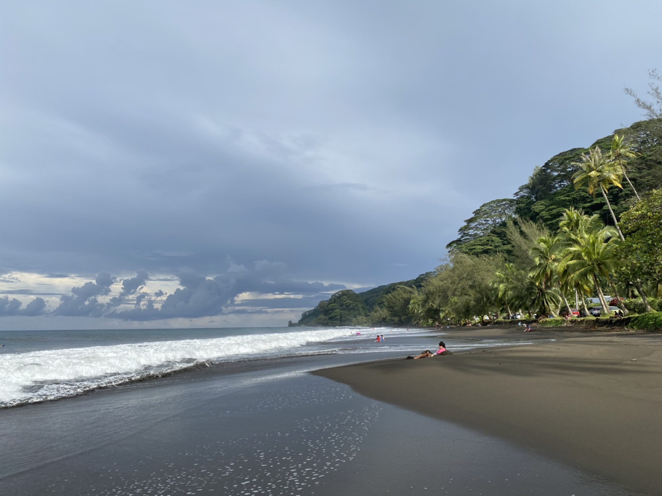 An empty beach in Tahiti. An empty beach in Tahiti.