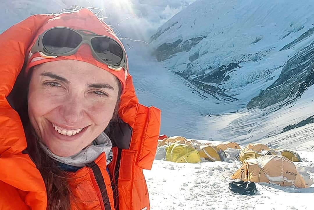 Joyce Azzam at Camp III while climbing Mt. Everest in May 2019. Joyce Azzam at Camp III while climbing Mt. Everest in May 2019.