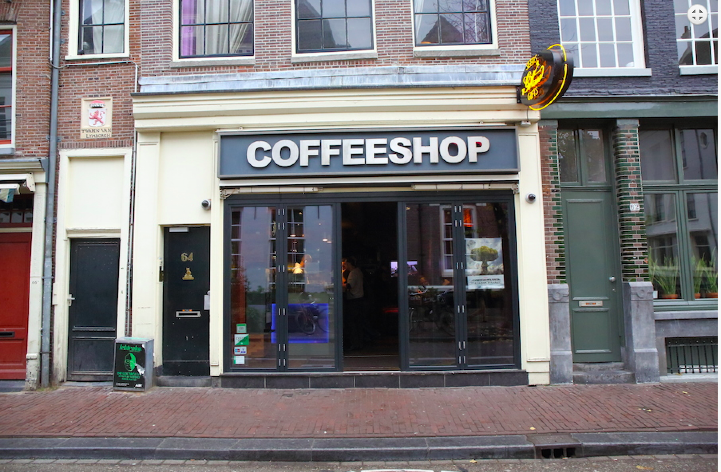 The outside facade of a Green House coffee shop in Amsterdam, Netherlands. The outside facade of a Green House coffee shop in Amsterdam, Netherlands.