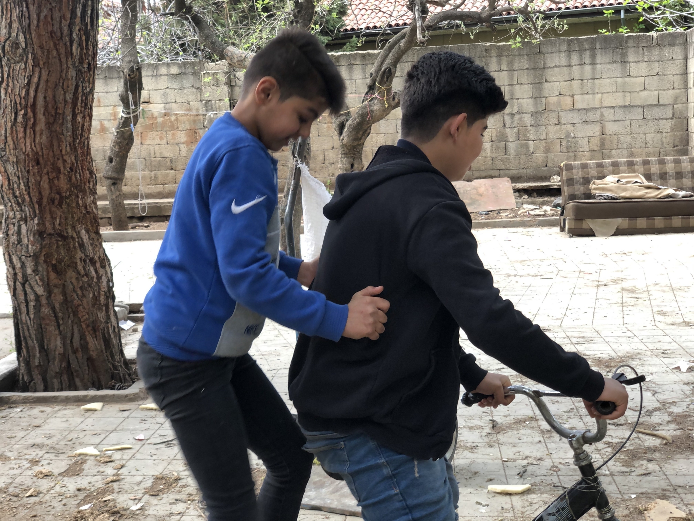 Salim Abdul Ghani has been checking in with Sharifa Riza and her four young sons since the start of the pandemic. Salim Abdul Ghani has been checking in with Sharifa Riza and her four young sons since the start of the pandemic.