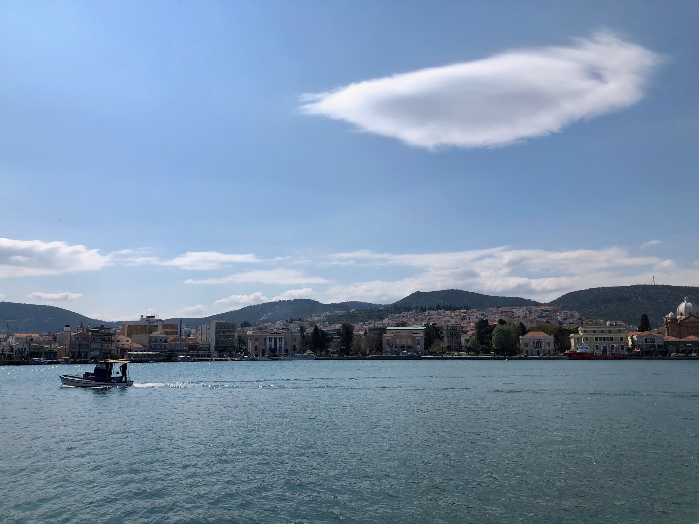 The port of Mytilene on Lesbos The port of Mytilene on Lesbos