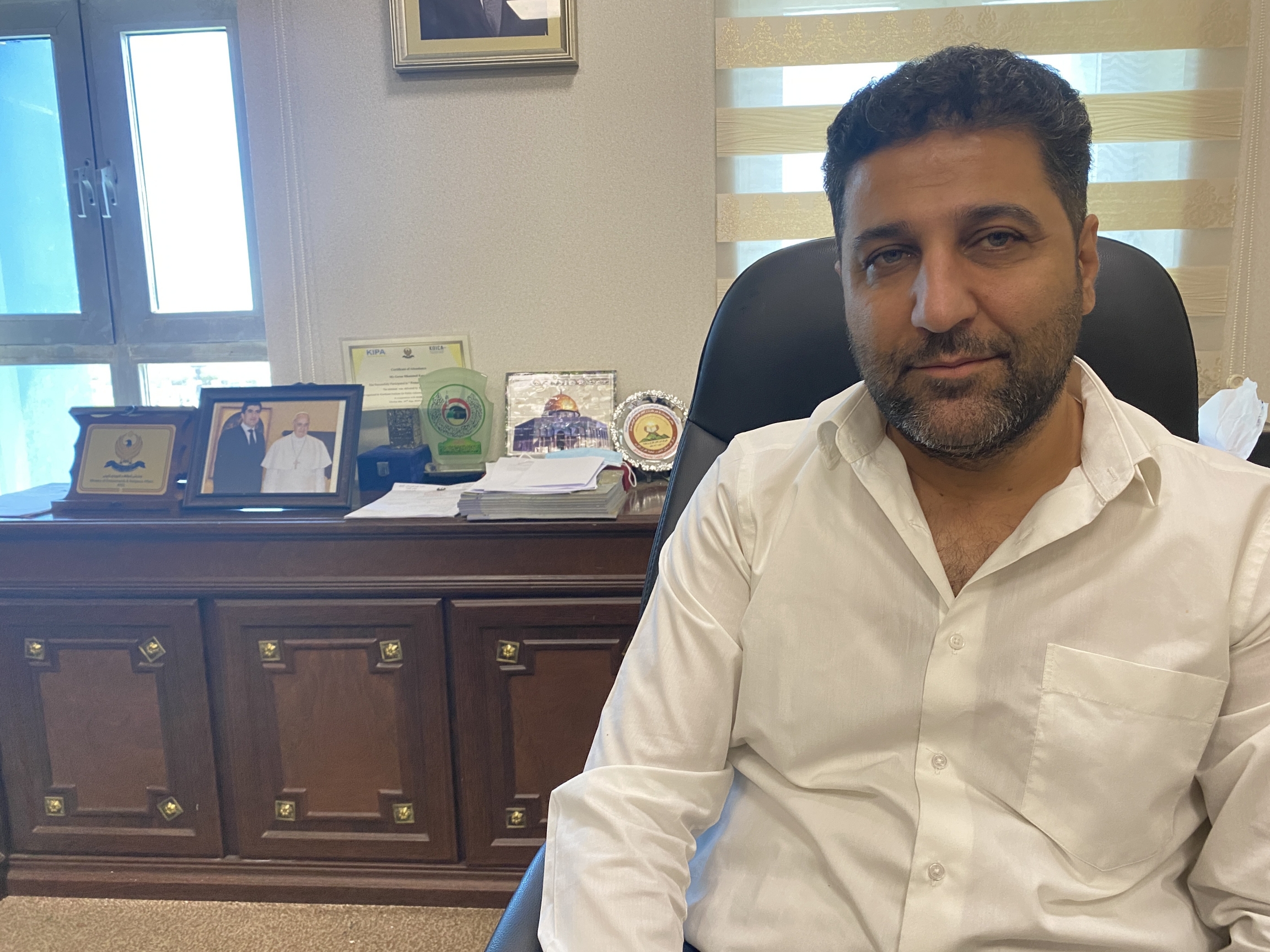 Goran Mohammed Karim if his office in Erbil, Iraq. Goran Mohammed Karim if his office in Erbil, Iraq.