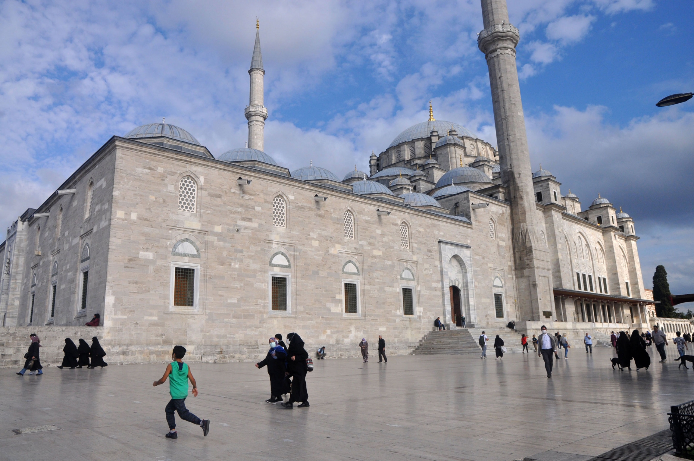 The grounds of the Fatih Mosque, first built in the 15th century, serve as a popular community space for the Syrian community The grounds of the Fatih Mosque, first built in the 15th century, serve as a popular community space for the Syrian community