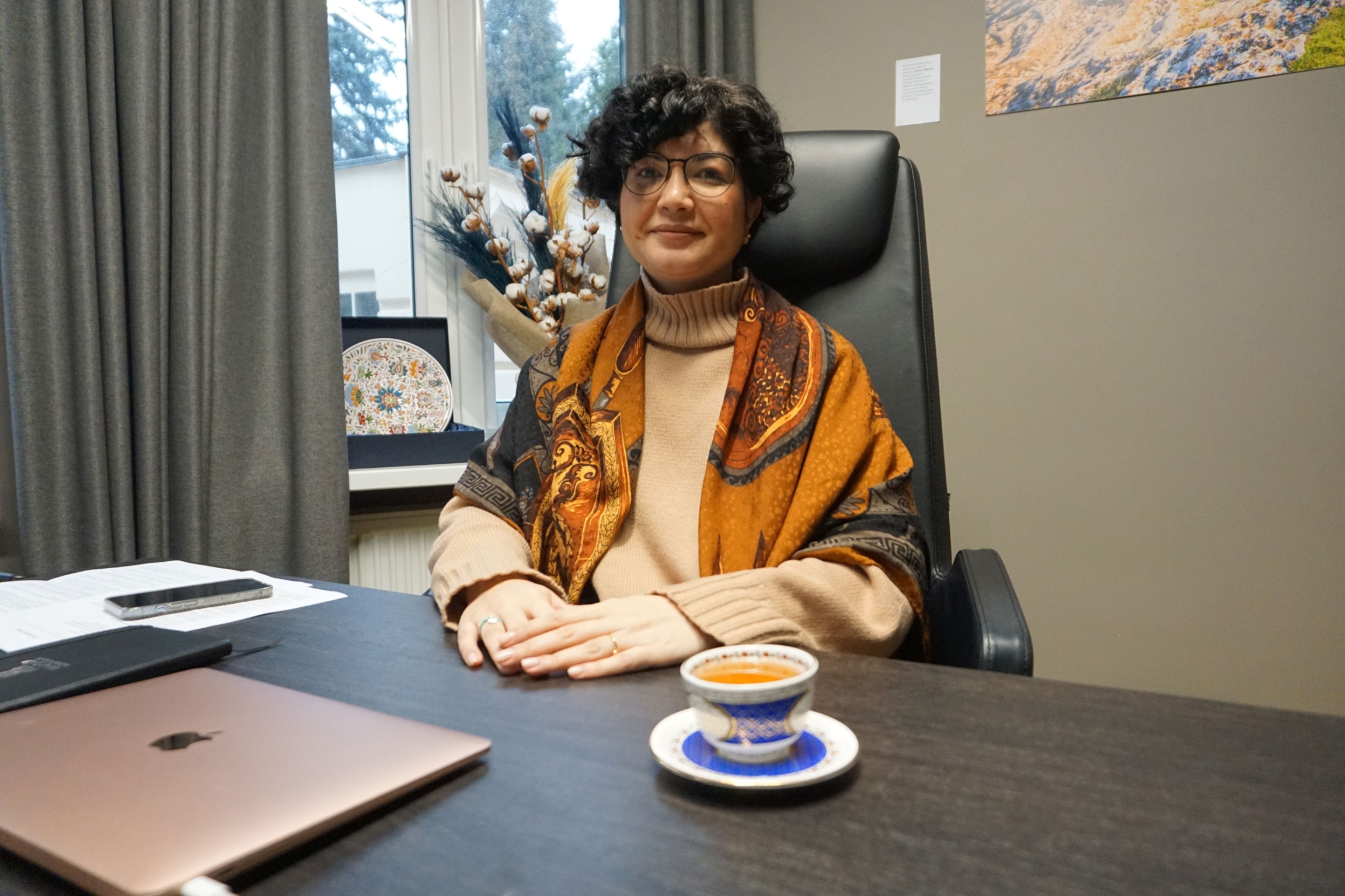 Tamila Tasheva, Ukraine’s Permanent Representative in the Autonomous Republic of Crimea, appointed by the president. Photo taken at her government office in Kyiv.
