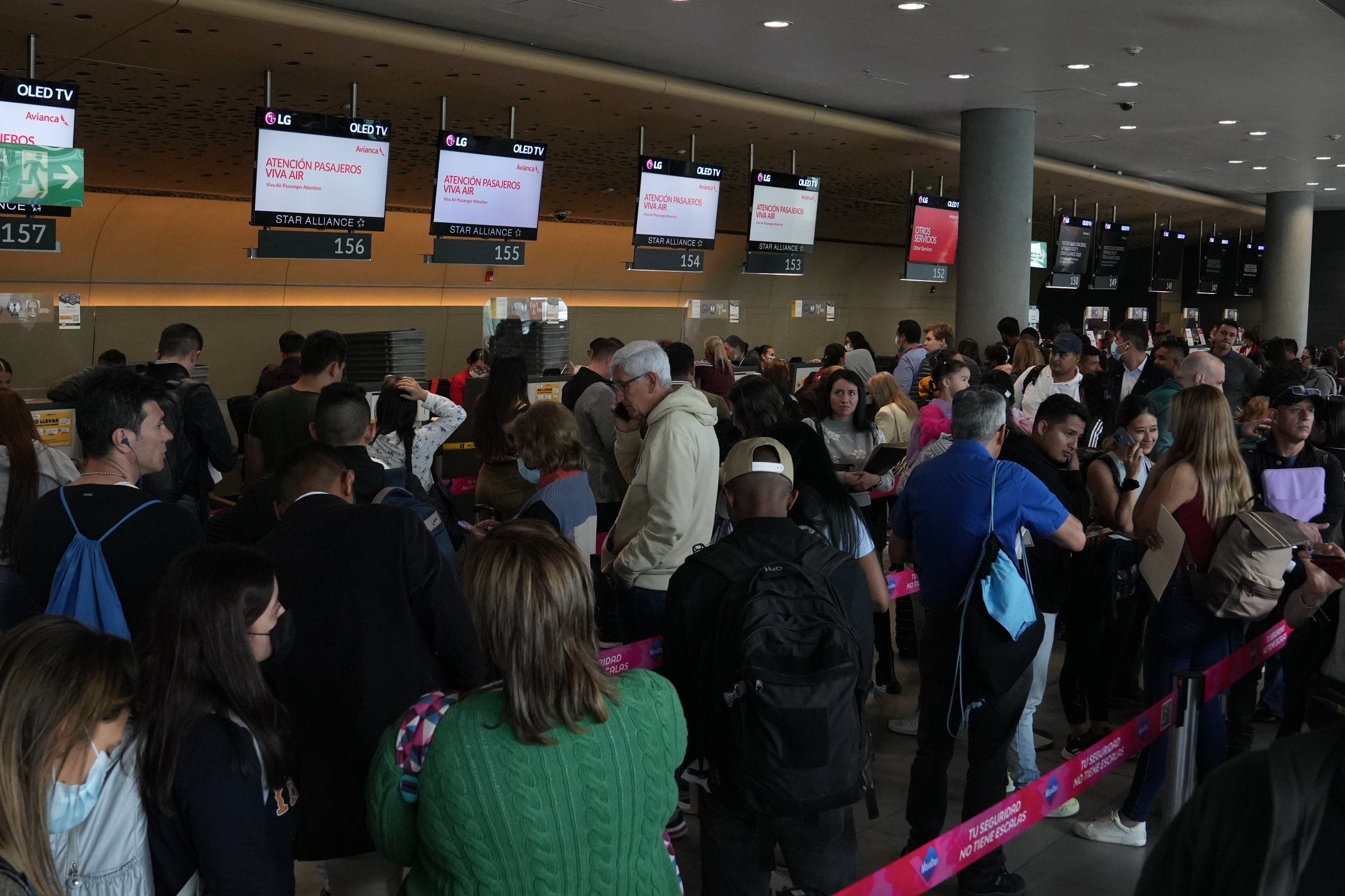 ticket counters and people