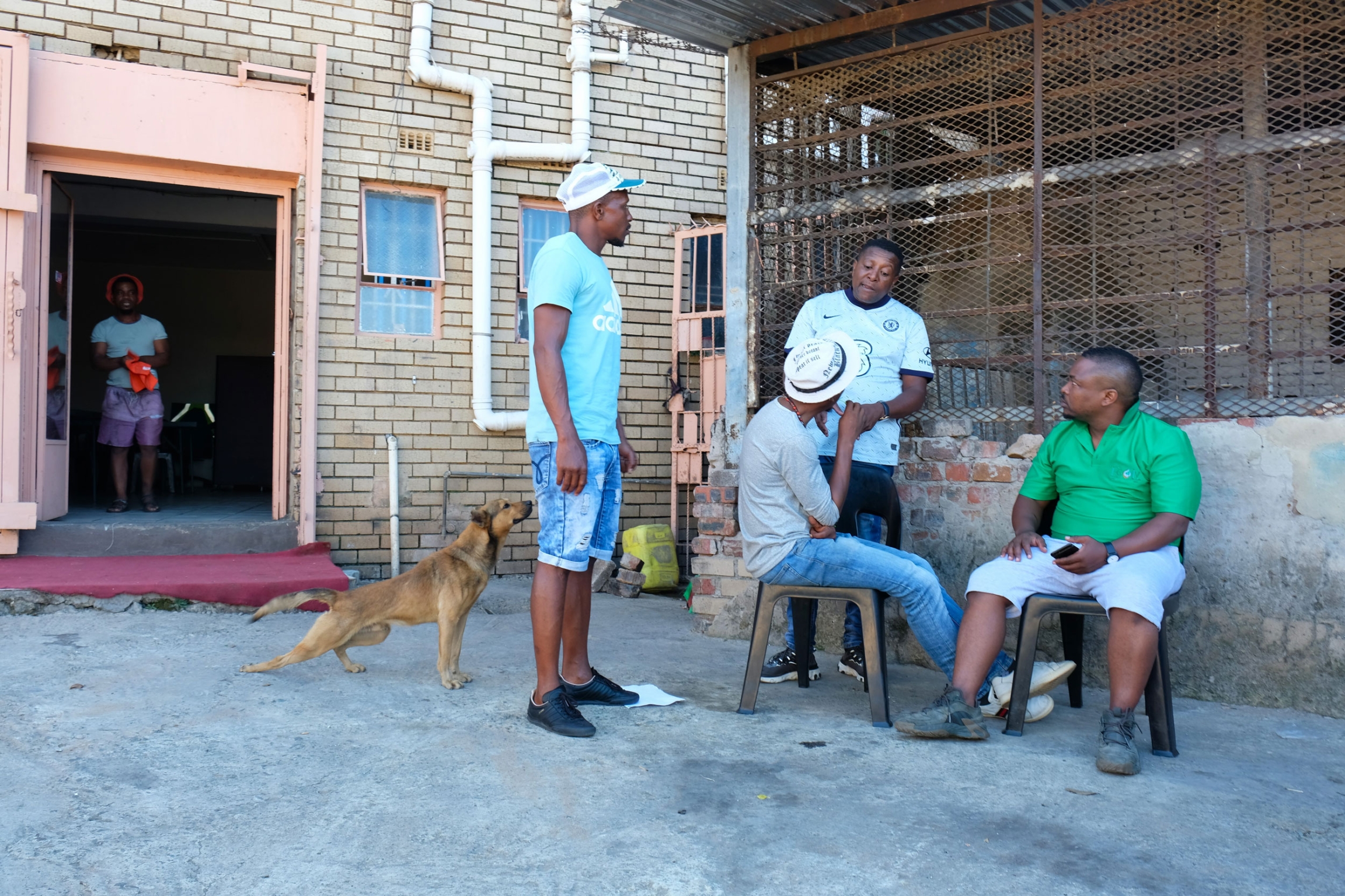 Businessman Fana Khumalo stands in front of Monster Project Kitchen in Orlando East, Soweto, Johannesburg. 