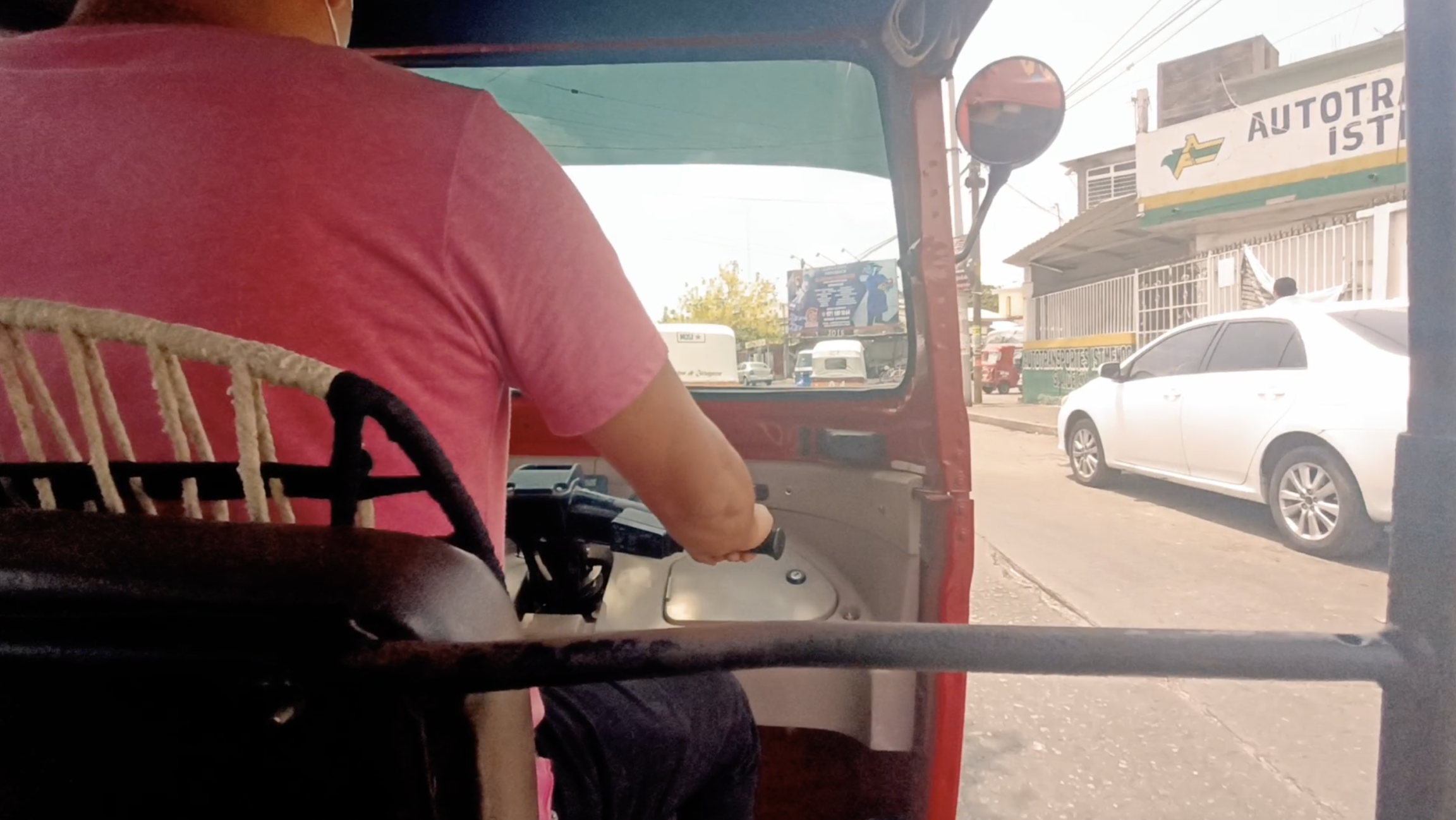Martín Esteva Martínez drives a mototaxi in the Indigenous town of Juchitán de Zaragoza, Mexico.