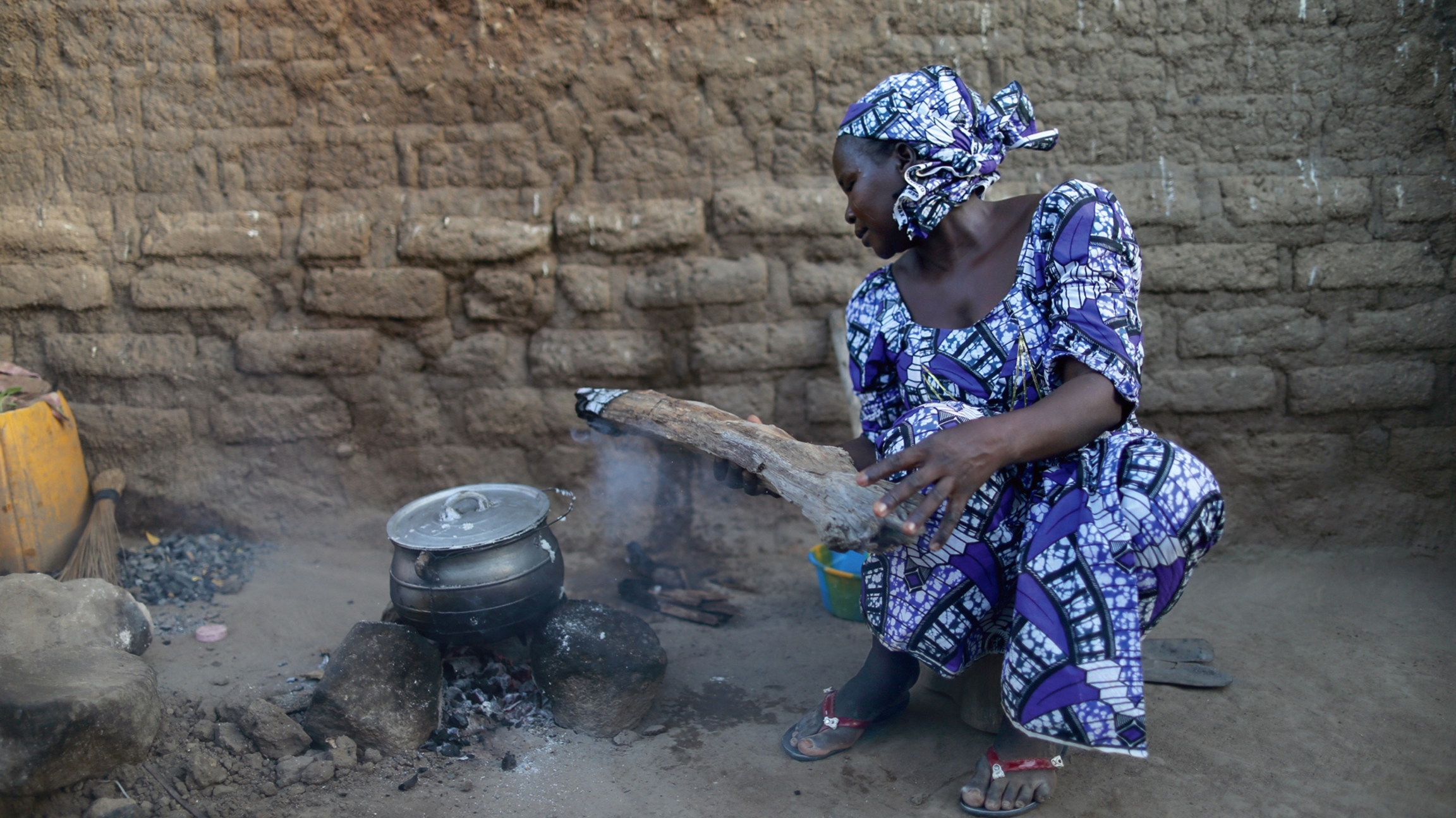 Yana Galang mother of schoolgirl Rifkatu Galang in her home in Chibok. She wrote an essay in the book 