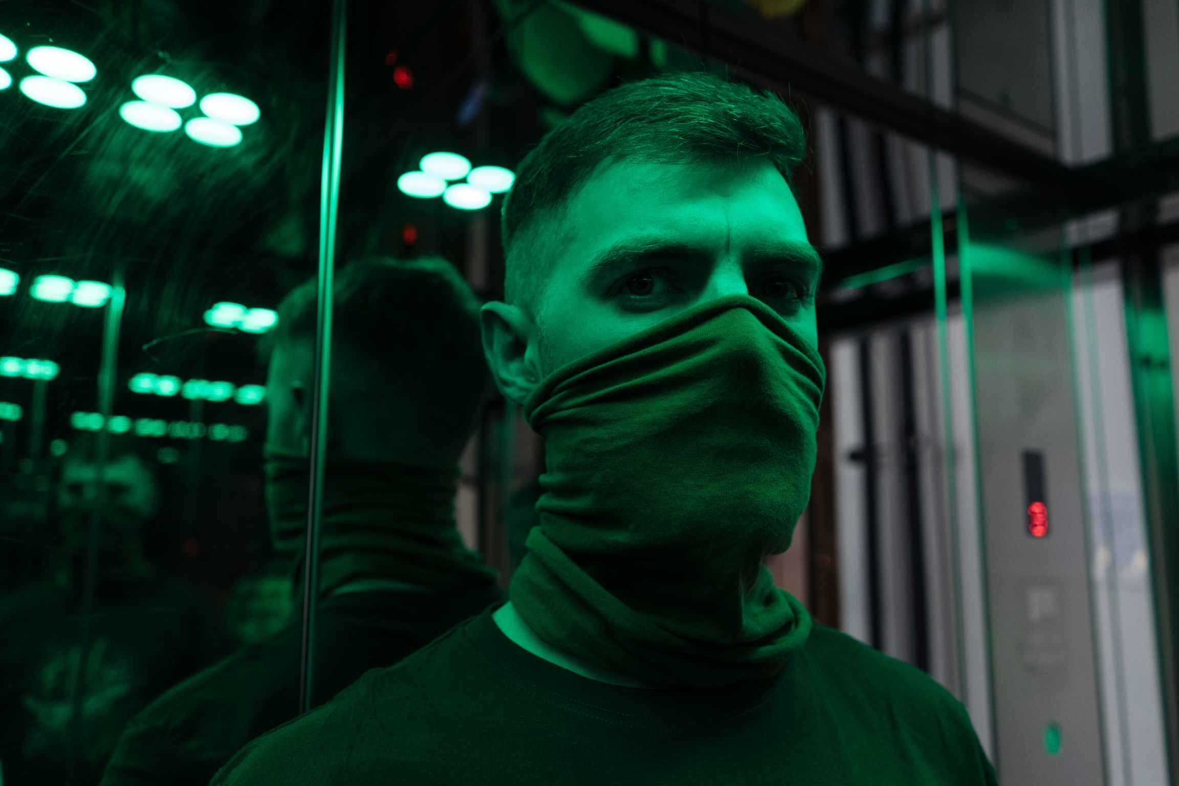 a man with a mask on