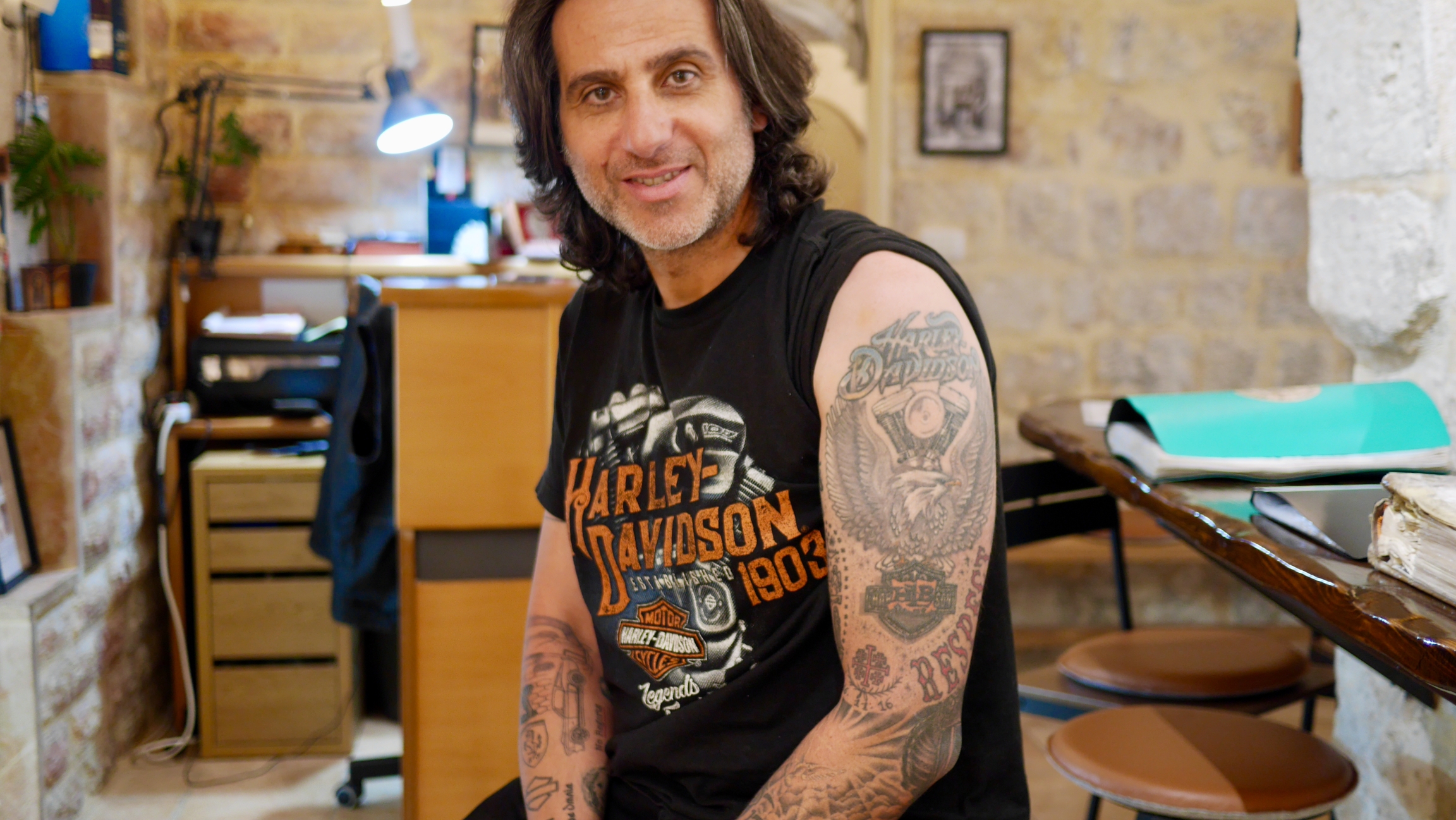 man in shop