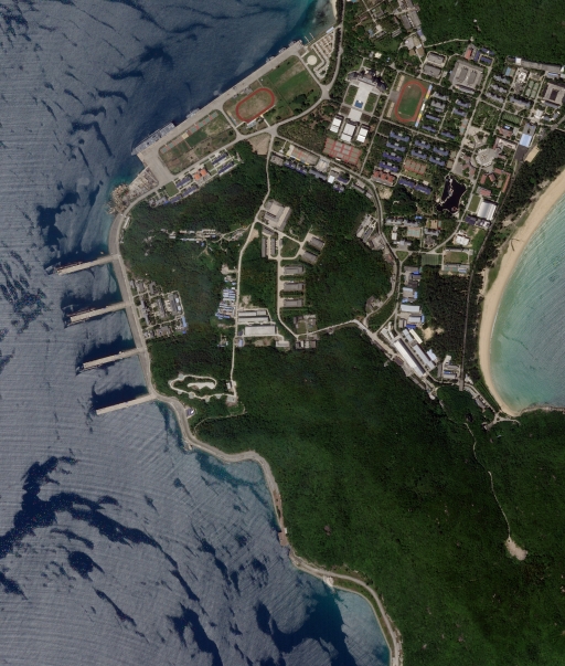 green and blue satellite image