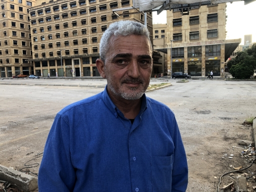 Ghazi Alam al-Din standing near Martyrs' Square in Beirut, Lebanon Ghazi Alam al-Din standing near Martyrs' Square in Beirut, Lebanon.