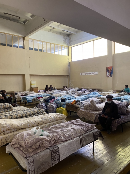 A government-run transit center on the outskirts of Armenian capital Yerevan accommodates refugees from Nagorno-Karabakh. 