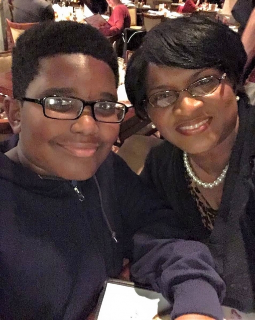 Angela Valentine began homeschooling her son, Dorian, during the 2020-2021 school year. A mother and son together