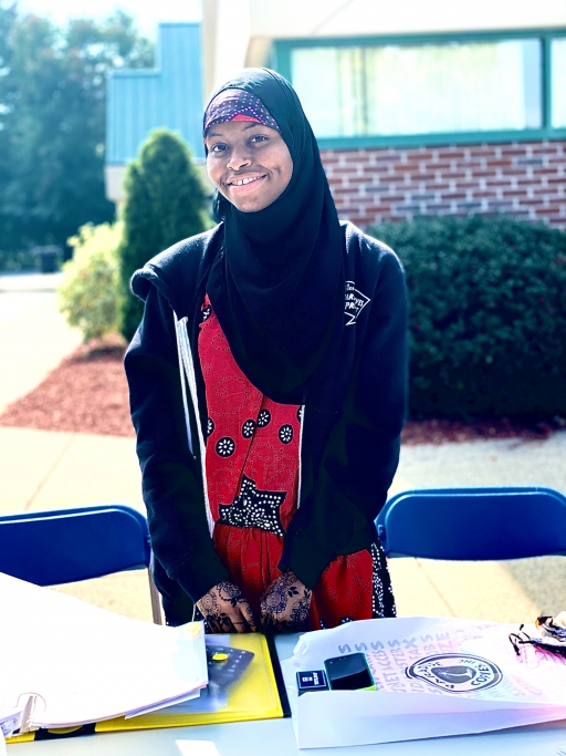 Rumbila Abdullahi at a Springfield farmers market in September 2020, where she worked as a translator for Somali Bantu farmers. Rumbila Abdullahi at a Springfield farmers market in September 2020, where she worked as a translator for Somali Bantu farmers.